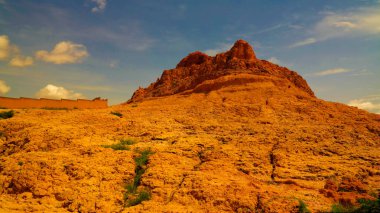 Panoramik manzaralı sahel ve oasis adlı Dogondoutchi, Nijer