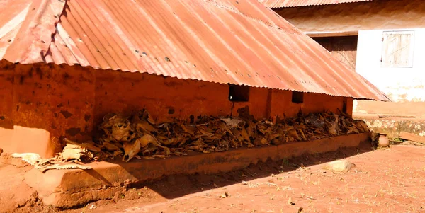 Vista Para Palácios Reais Abomey Fon Pessoas Benin — Fotografia de Stock