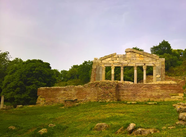 Monument Des Agonothètes Ruines Une Ancienne Ville Grecque Apollonia Dans — Photo