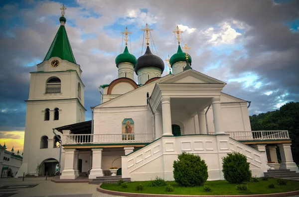 Vista Monasterio Ortodoxo Ascensión Pechersky Nizhny Novgorod Rusia —  Fotos de Stock