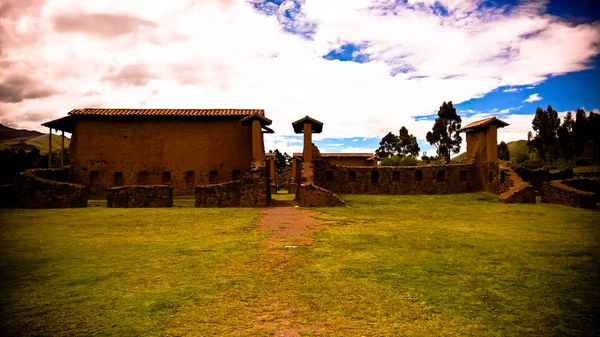 Vista Sitio Arqueológico Raqchi Cuzco Perú — Foto de Stock