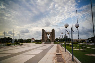Exterior view to Monument de le independance - 31 october 2015 Lome, Togo clipart