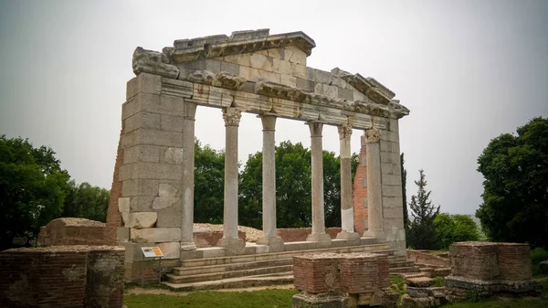 Monumento Agonothetes Ruínas Uma Antiga Cidade Grega Apollonia Condado Fier — Fotografia de Stock