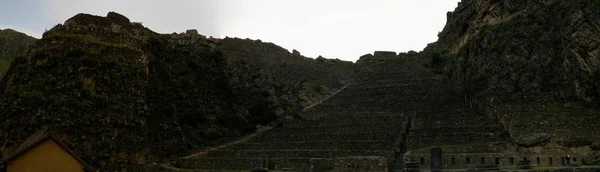 Terrazze Pumatallis Nel Sito Archeologico Ollantaytambo Nella Provincia Cuzco Perù — Foto Stock