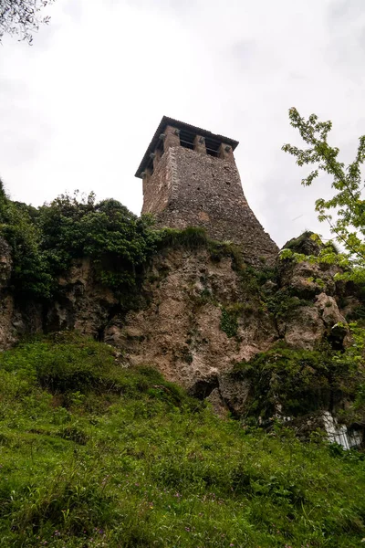 Landschap Met Ruïnes Van Kruje Kasteel Albanië — Stockfoto