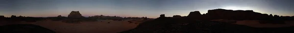 360 Graden Sunrise Weergave Moulène Naga Vallei Tassili Najjer Nationaal — Stockfoto