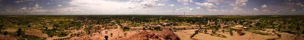 360 Degrees Aerial Panoramic Landscape View Sahel Oasis Dogondoutchi Niger — Stock Photo, Image