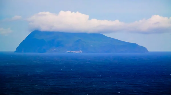 Zee Uitzicht Panorama Van Corvo Eiland Azoren Portugal — Stockfoto