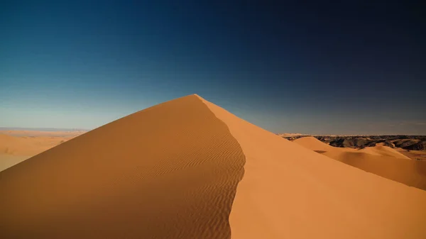 Vista Pôr Sol Para Duna Tin Merzouga Parque Nacional Tassili — Fotografia de Stock