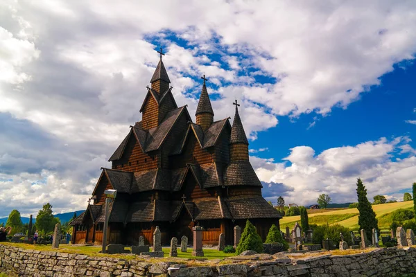 Церковь Федал Став Крупнейшая Стапельная Церковь Norways Муниципалитет Недден Норвегия — стоковое фото