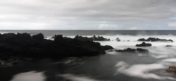 Littoral Baie Pombas Alias Colombes Longue Exposition Île Terceira Açores — Photo