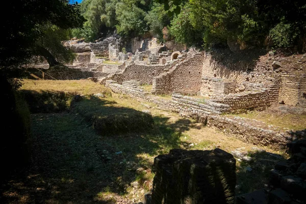 Antik Kent Butrint Sarande Arnavutluk Yakınındaki Kalıntıları Için Panoramik Görünüm — Stok fotoğraf