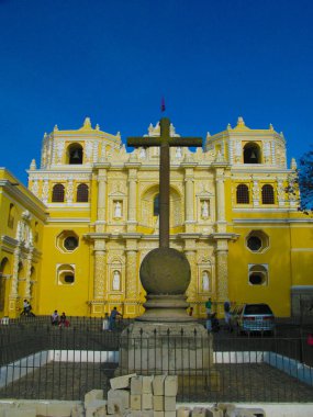 Extrior görünümüne sacade Iglesia Iglesia de la Merced, Antigua, Guatemala