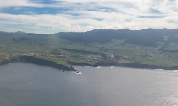 Vista Panorámica Aérea Isla Terceira Azores Portugal — Foto de Stock