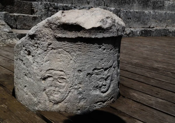 Vista Panorâmica Para Coluna Das Ruínas Teatro Antiga Cidade Butrint — Fotografia de Stock