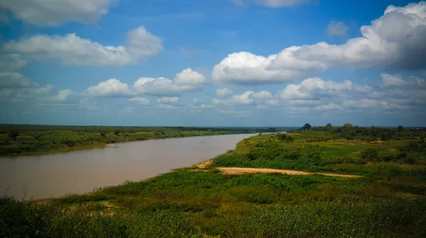 Landscape Panorama View White Volta River Ghana — Stock Photo, Image