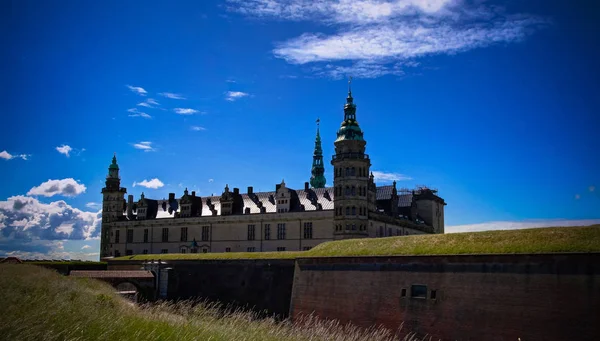 Panorama Zamku Kronborg Helsingor Dania — Zdjęcie stockowe