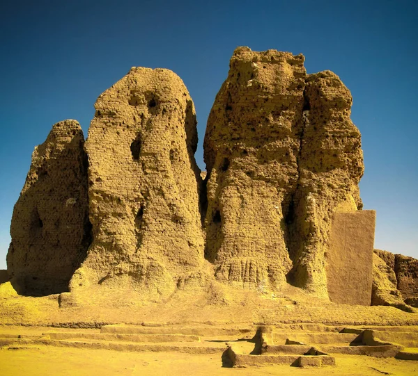Vista Templo Deffufa Occidental Kerma Nubia Sudán — Foto de Stock