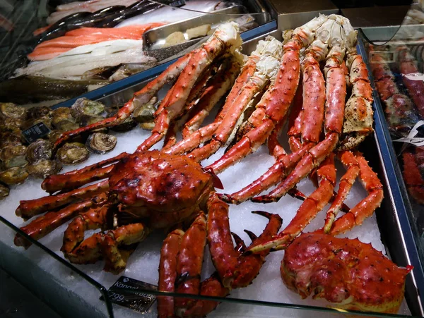 Frutos Mar Mercado Peixe Bergen Noruega — Fotografia de Stock