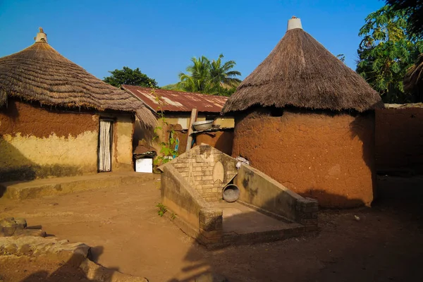 Традиционный Losso Aka Nawdba People Village Doufelgou Kara Region — стоковое фото