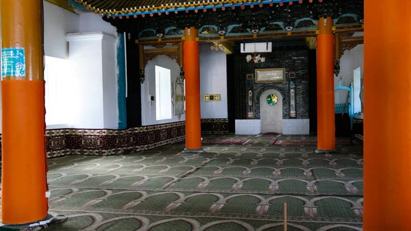 Vista Interna Alla Moschea Dungan Karakol Kirghizistan — Foto Stock