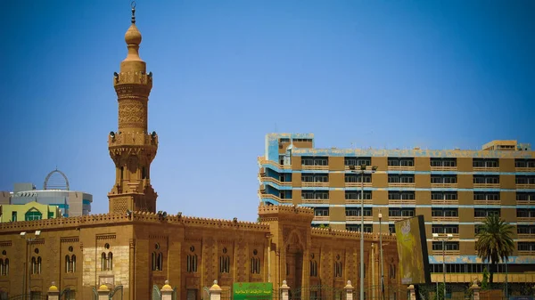 Vista Exterior Para Grande Mesquita Cartum Soudan — Fotografia de Stock
