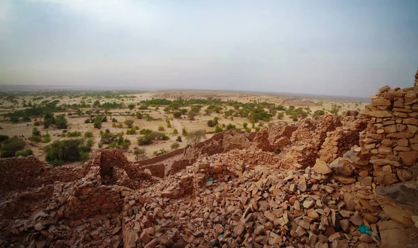 Ερείπια Του Φρουρίου Του Ouadane Στη Σαχάρα Μαυριτανία — Φωτογραφία Αρχείου