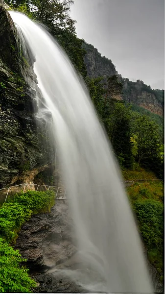 Panoramisch Uitzicht Naar Steinsdalsfossen Waterval Steinsdalselva Rivier Norheimsund Noorwegen — Stockfoto