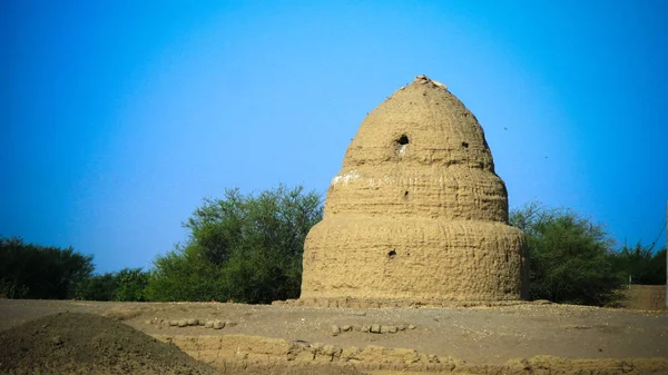Der Islamische Friedhof Mit Qubba Bei Dongola Kerma Nubien Sudan — Stockfoto