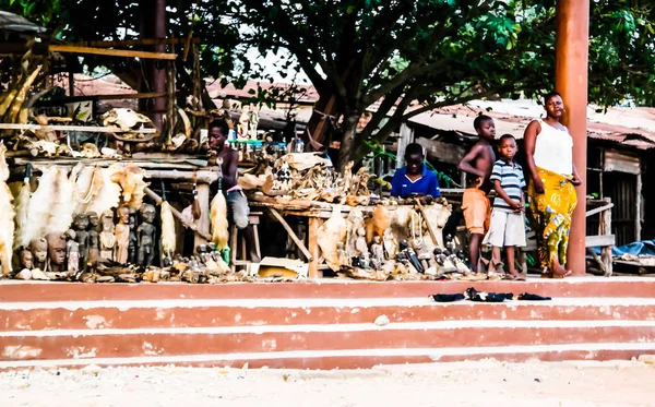 Рынке Акодессева Вуду Октября 2015 Ауйда Бенин — стоковое фото