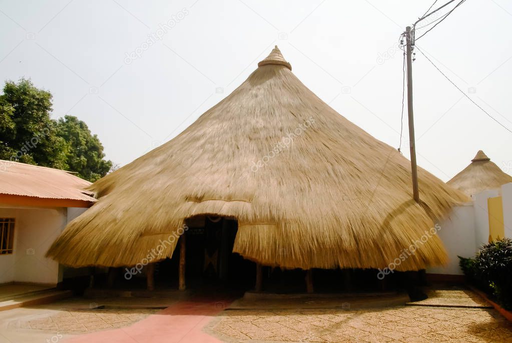 Exterior of Cours Lamido Palace in Ngaoundere, cameroon