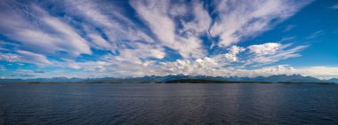 Yatay olarak Midfjorden, Sekken ve Seteroya Adaları'nda Molde, Norveç