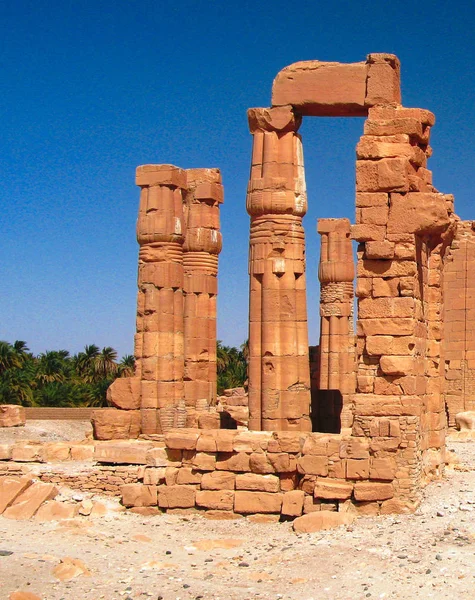 Ruinas del templo de Amón en Soleb en Sudán — Foto de Stock