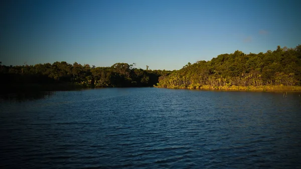 Landscape of the channel between Rasoabe and Ranomainty Lakes,Toamasina Province, Madagascar — Stock Photo, Image