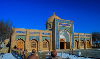 Baha-ud-din Naqshband Bokhari Memorial karmaşık yakınındaki, Buhara, Özbekistan dış görünümü