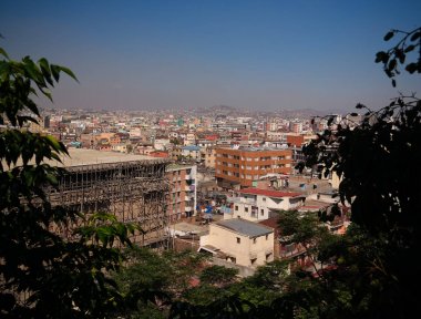 Antananarivo, Madagaskar başkenti için havadan panoramik görünümü