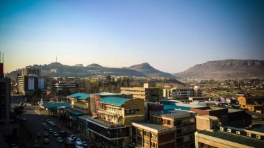 Hava panorama görünüm: Maseru, Lesotho başkenti '