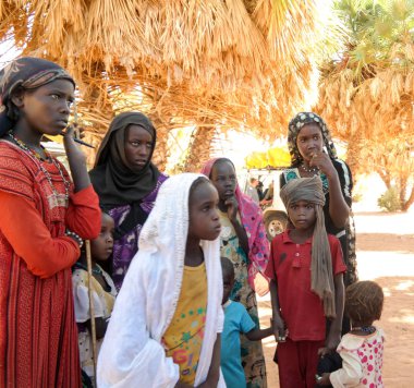 Toubou portresi, ya da demi köyünde Tubu insanlar, fada, Ennedi, Chad