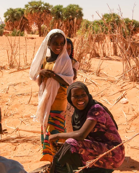 Portret van Toubou, of tubu vrouw in de Demi Village, Faulhaber, Ennedi, Tsjaad — Stockfoto