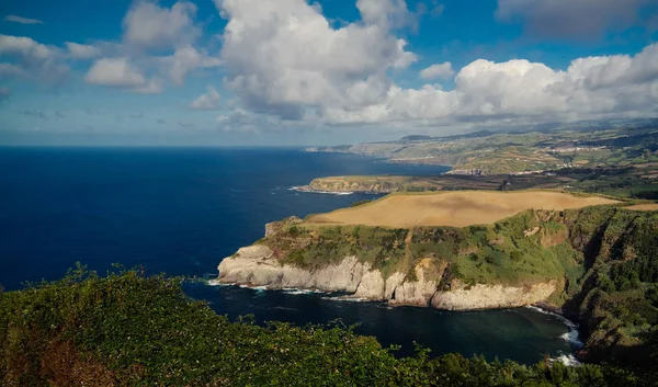 산타가 리아 관점에서 상 미겔 섬 coastlani 파노라마 보기 합니다. 아조레스 제도입니다. 포르투갈 — 스톡 사진