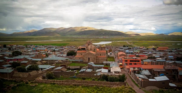 Külső kilátás Iglesia de Santa Isabel de Pucara, Puno, Peru — Stock Fotó