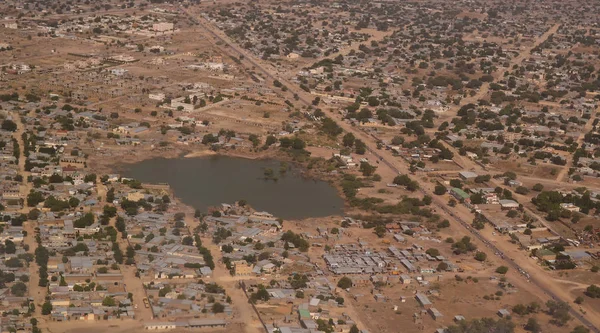 Vista aérea al río NDjamena y Chari o Chari, Chad — Foto de Stock