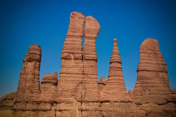 Abstract Rock formation at plateau Ennedi aka stone forest in Chad — Stock Photo, Image
