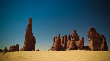 Çad 'de Plato Ennedi aka taş ormanı soyut rock oluşumu