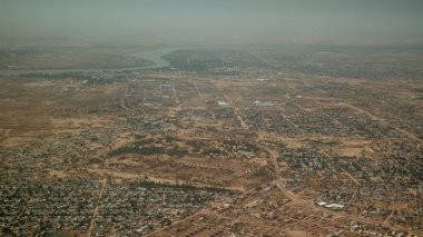 Ndjamena ve Chari veya Chari nehri, Çad havadan görünümü