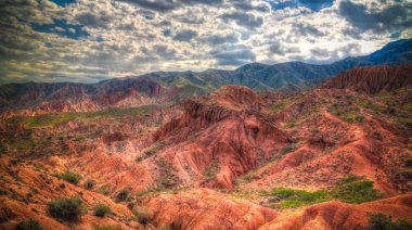 Ukrayna aka Fairytale Kanyon,: Issyk-Kul, Kyrgyzstan Panoraması