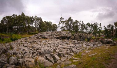 Cusco, Peru 'da Qenqo veya Kenko arkeolojik site Harabeleri için Görünüm