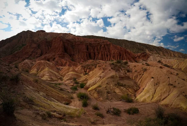 Panorama de Skazka aka Canyon de conto de fadas, Issyk-Kul, Quirguistão — Fotografia de Stock