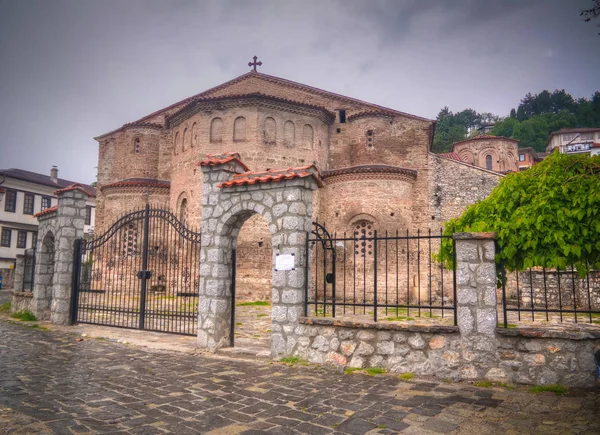 세인트 소피아 오르토독스 교회, 오흐리드, 노스 마케도니아의 외부 전망 — 스톡 사진