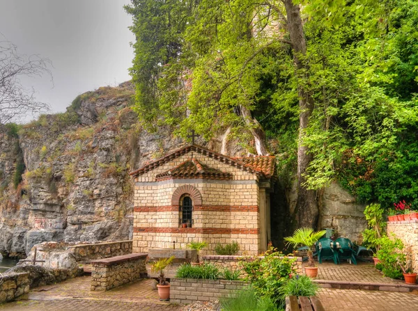 Tanrı'nın Kutsal Annesi Kilisesi'nin Doğuşu görünümü , Ohri, Kuzey Makedonya — Stok fotoğraf